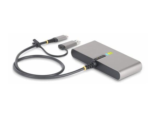 Startech 2-Port USB-C/USB-A Hub with GbE and RS232 Serial, 2x USB-A - Hub - 2 x USB 3.2 Gen 1 - stasjonær