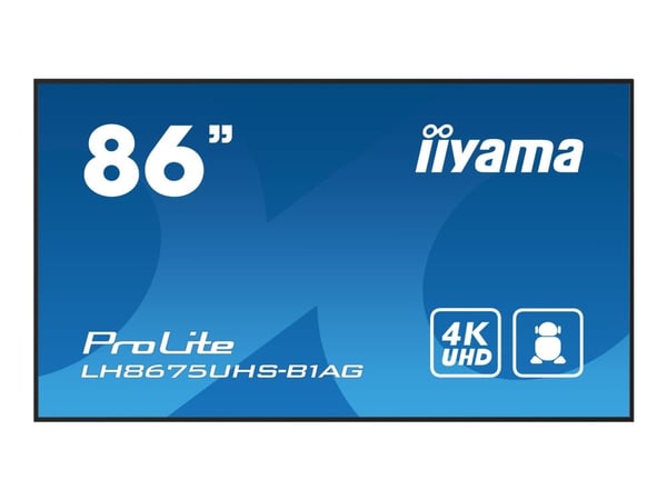 iiyama ProLite LH8675UHS-B1AG - 86" Diagonalklasse LED-bakgrunnsbelyst LCD-skjerm - intelligent skilting - med innebygd mediespiller, SDM Slot PC -...