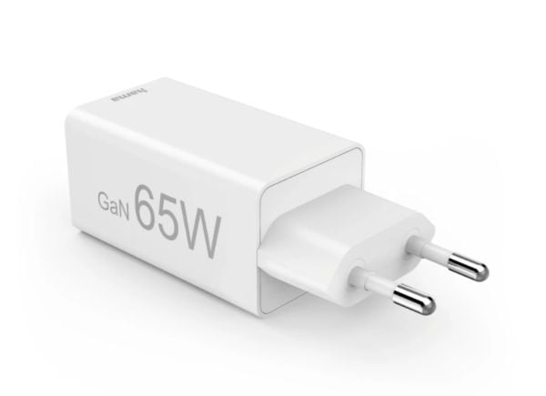 Hama mini GaN 65W PD/QC 2x USB-C, 1x USB-A biała biała