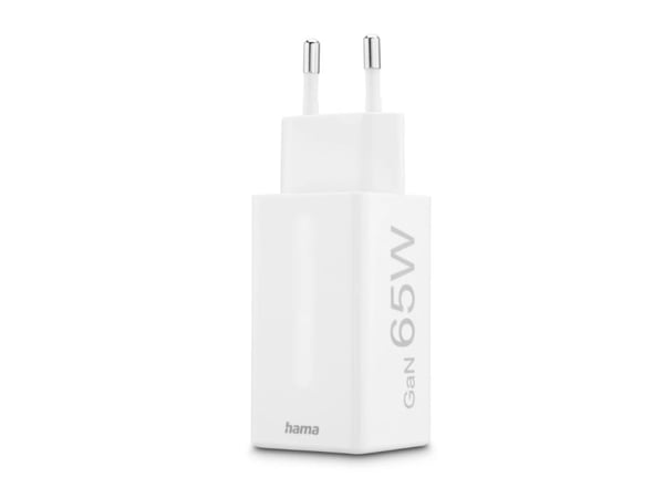 Hama mini GaN 65W PD/QC 2x USB-C, 1x USB-A biała biała