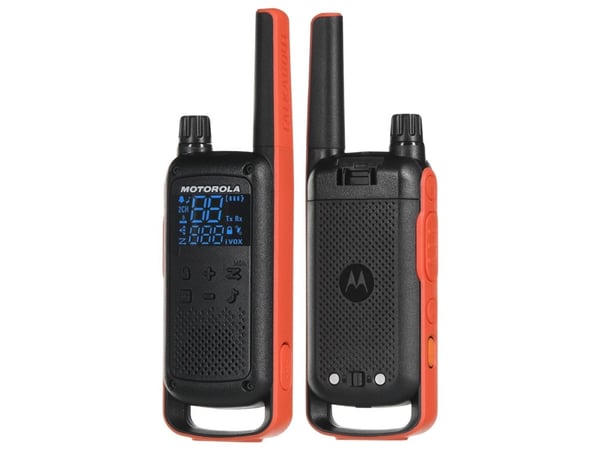 Motorola T82 Twin Pack walkie talkie 16 kanaler Sort, Orange