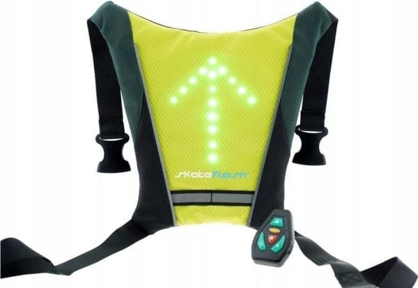 Skateflash Reflective vest, Liivi, Musta, Vihreä, Nailon, Yksi koko, Pyöräily, Vihreä