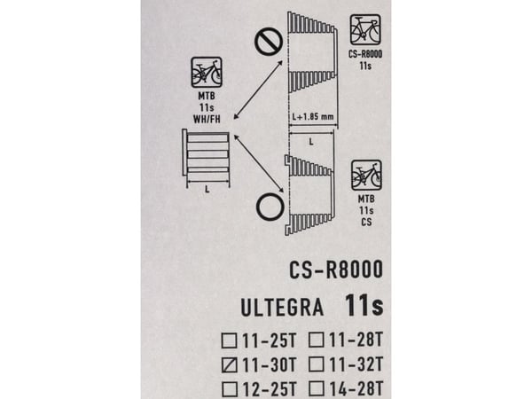 Bakre tannhjul Shimano ULTEGRA CS-R8000 11-trinns 11-30T
