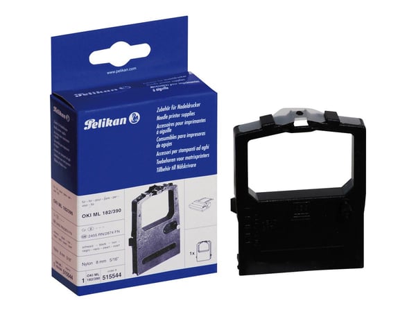 Pelikan - Svart - skriverbånd - for OKI Microline 182, 183, 184, 192, 193, 280, 320, 321, 33XX, 380, 385, 390, 391; OKIPOS 90