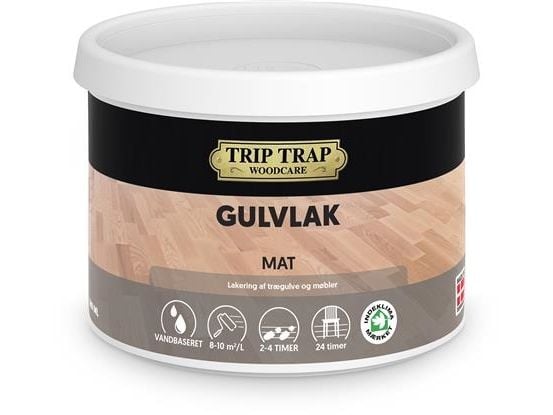 TRIP TRAP Gulvlak mat farveløs 0,38L TRIP TRAP Gulvlak mat farveløs 0,38L