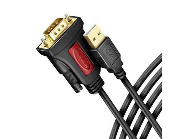 AXAGON - Seriell kabel - DB-9 (hann) til USB (hann) - 1.5 m - aktiv, støtter RS-232 seriell grensesnitt, tommelskruer, gullbelagte kontakter