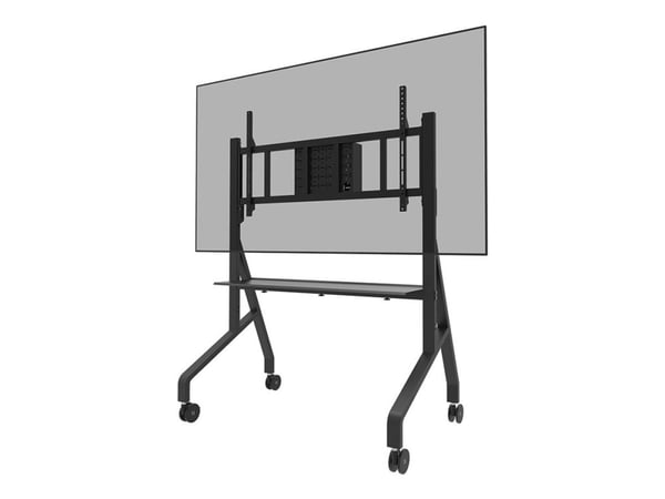 Neomounts FL50-575BL1 - Vogn - solid - for displaystativ - gulvstativ - låsbar - stål - svart - skjermstørrelse: 65"-115"