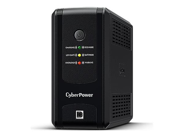 CyberPower UT Series UT850EG - UPS - AC 230 V - 425 watt - 850 VA - enkeltfase - USB - utgangskontakter: 3 - svart