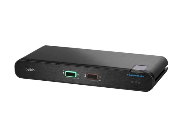 Belkin Universal Secure Dual-Head - 2. generasjon - KVM / lydsvitsj - 2 x KVM/lyd - 1 lokalbruker - stasjonær - TAA-samsvar