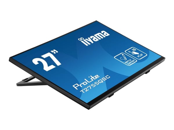 iiyama ProLite T2755QSC-B1 - LED-skjerm - 27" - berøringsskjerm - 2560 x 1440 WQHD @ 75 Hz - IPS - 400 cd/m² - 1000:1 - 5 ms - HDMI, DisplayPort - ...