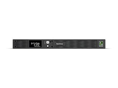 CyberPower Professional Rack Mount LCD Series PR1000ELCDRT1U - UPS (kan monteres i rack) - AC 230 V - 800 watt - 1000 VA - 9 Ah - RS-232, USB - utg...