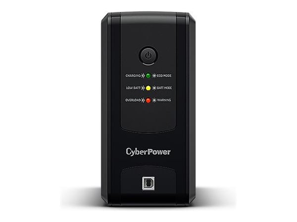 CyberPower UT Series UT850EG - UPS - AC 230 V - 425 watt - 850 VA - enkeltfase - USB - utgangskontakter: 3 - svart
