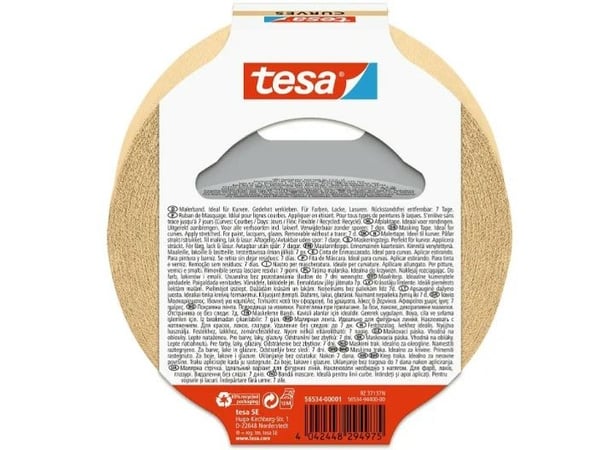 TESA 565340000102, For malere, Brun, Glass, Metall, Plast, Tre, Ru, Smooth (glatt), Universell, 7 dager