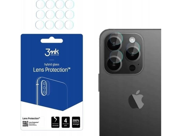 3MK 3mk Lens Protection kamerabeskyttelse for Apple iPhone 15 Pro Max (4 stk)