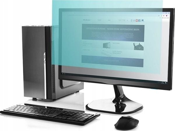 Qoltec blålysfilter 21,5" | 16:9 | Øyebeskyttelse | Antirefleks | | for monitor