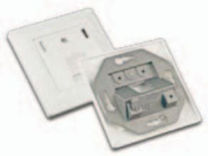 Keystone tyhjä pistorasia 1 moduulille, uppoasennus, RAL9010