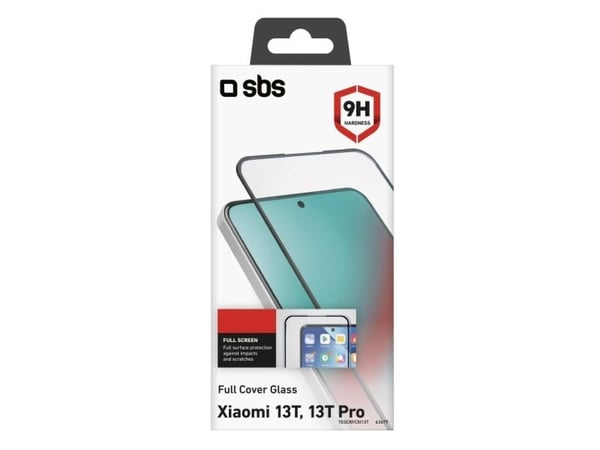 SBS TESCRFCXI13T, Xiaomi, Xiaomi 13T/13T Pro, Støtbestandig, Slagbestandig, Ripebestandig, Sort, Gjennomsiktig, 1 stykker