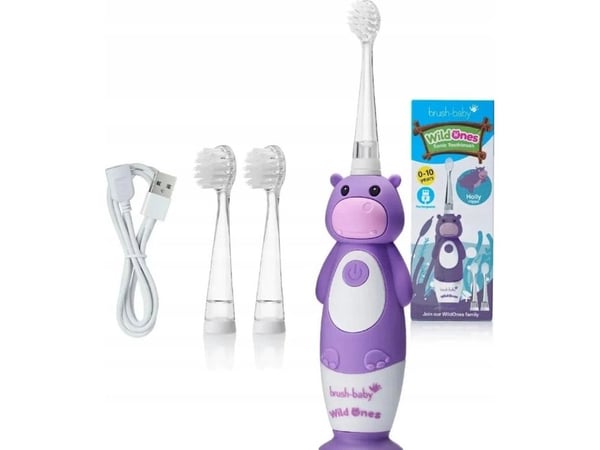 Brush-baby WildOnes Hippo fiolett tannbørste