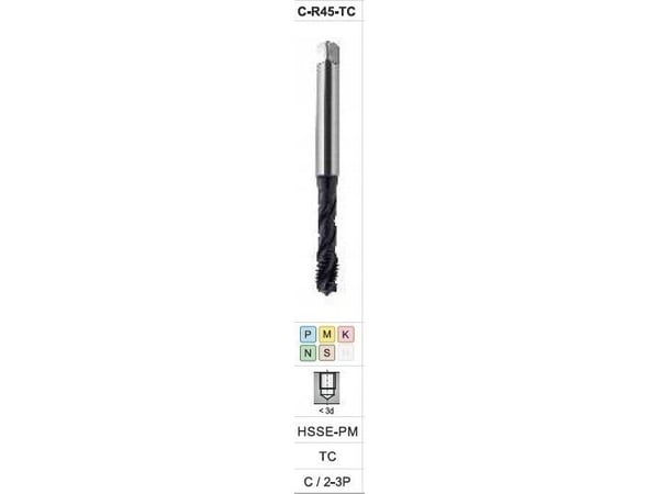 Fanar gjengeverktøy M12 DIN-376C R45 (6H) HSSE-PMS TICN S-NC
