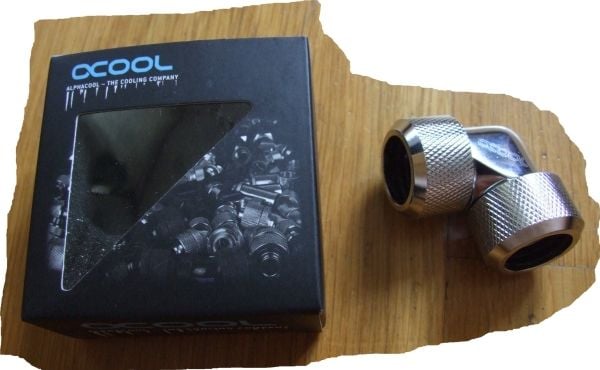 Alphacool 17445, Sølv, Montering, Messing, 90°, 38 mm, 38 mm, 38 mm