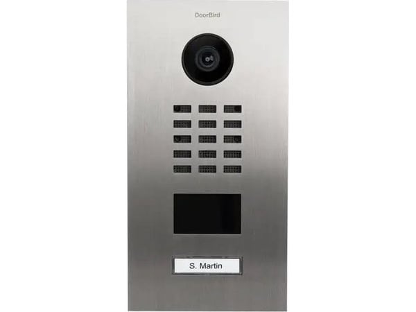 DoorBird D2101V, Rustfrit stål, IP65, IK08, Rustfrit stål, Knapper, 10,100 Mbit/s