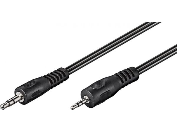 Goobay AVK 313-200 2.0m, 2.5mm, Hankjønn, 3.5mm, Hankjønn, 2 m, Sort
