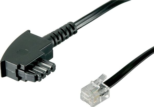 Goobay 68535, 3 m, TAE-F, RJ11, Sort, Hankjønn, Hankjønn