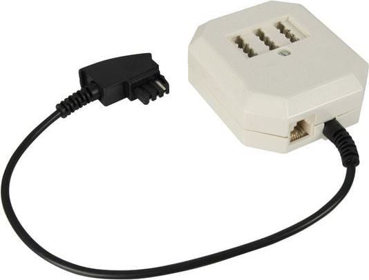 Goobay 50282, 0,2 m, TAE-F, TAE-F, 2 x TAE-N, RJ11, Beige, Sort, Hankjønn, Hunkjønn