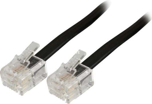 Goobay 50317, 3 m, RJ-11, RJ-11, Sort, Hankjønn, Hankjønn