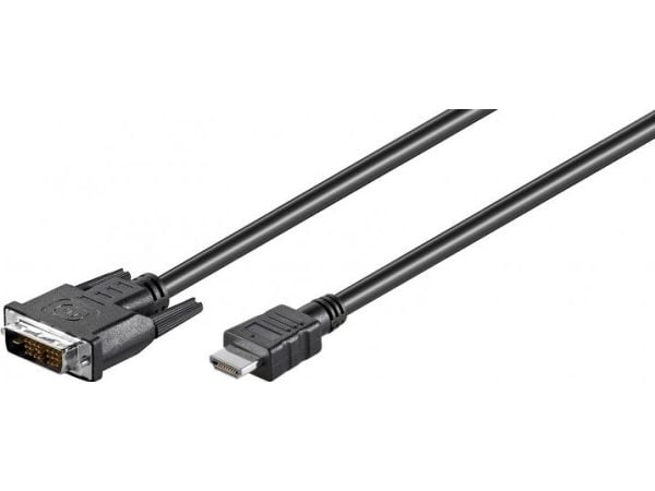 Goobay 50582, 5 m, HDMI, DVI-D, Hankjønn, Hankjønn, Rett