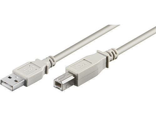 Goobay USB 2.0 AB 180 LC HiSpeed 2.0, 1.8m, 1,8 m, USB A, USB B, Hanstik/Hanstik, Grå