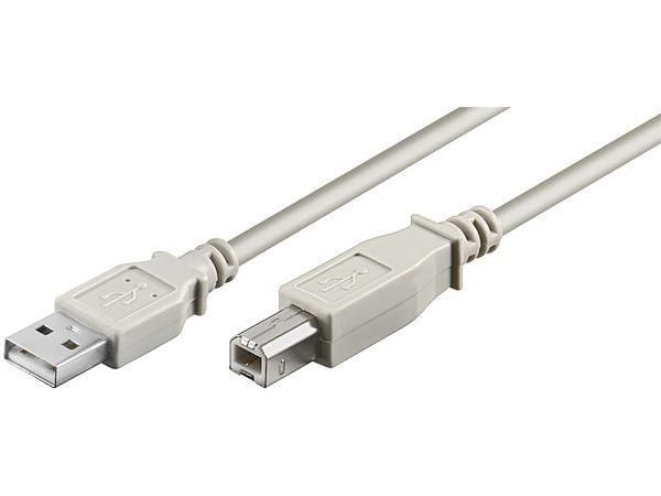 Goobay USB AB 500 LC HiSpeed 2.0 5m, 5 m, USB A, USB B, Hanstik/Hanstik, Grå
