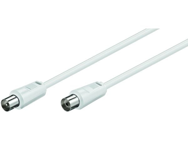 Tecline 1.5m IEC_169-2 M - IEC_169-2 F, 1,5 m, IEC_169-2, IEC_169-2, Hvit