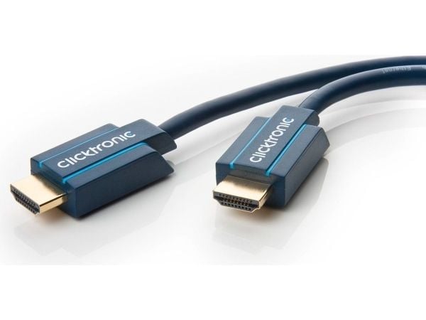 ClickTronic 0.5m High Speed HDMI, 0,5 m, HDMI Type A (Standard), HDMI Type A (Standard), 10,2 Gbit/s, Blå