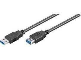 Goobay 95726, 5 m, USB A, USB A, USB 3.2 Gen 1 (3.1 Gen 1), 5 Gbit/sek., Sort