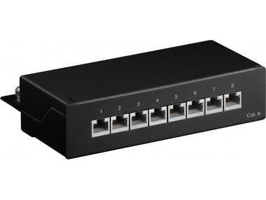 Goobay 96105, Cat6, Sort, Rackmontering, 1U