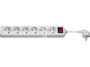 goobay NK 600S-150 CS - Tehonjakoyksikkö - AC 250 V - 3500 Watt - tulo: virta - lähtöliittimet: 6 - 1,5 m johto - valkoinen - valkoinen