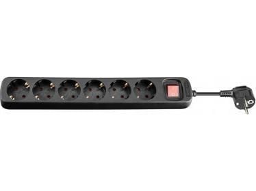 Wentronic goobay NK 600S-150 CS - Monipistorasia - AC 250 V - 3500 Watt - tulo, tulovirtalähde - lähtöliitännät: 6 - 1,5 m - Musta (51290)