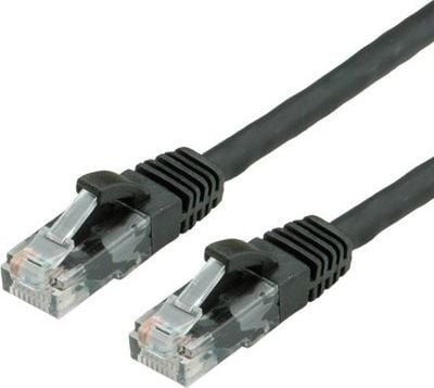 VALUE 1m UTP Cat.6a, 1 m, Cat6a, U/UTP (UTP), RJ-45, RJ-45, Musta