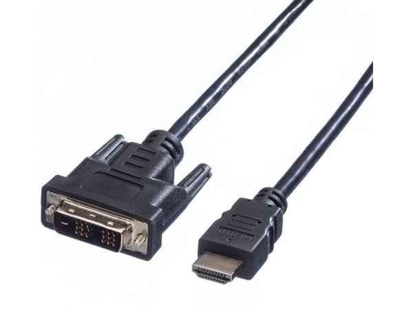 Value DVI - HDMI 10 m, 10 m, DVI, HDMI-tyyppi A (vakio), Uros, Uros, Musta