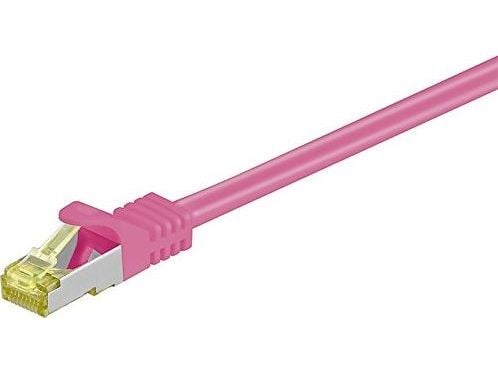 Goobay 91569, 0,25 m, Cat7, S/FTP (S-STP), RJ-45, RJ-45, Magenta