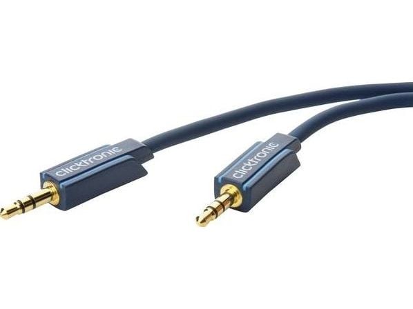 ClickTronic 1.5m MP3 Audio, 3.5mm, Hankjønn, 3.5mm, Hankjønn, 1,5 m, Blå