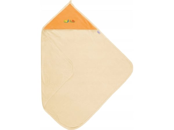 Matex frotté babyteppe/liggeunderlag 85×85 cm ecru med oransje