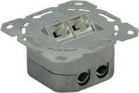 VALUE Cat.6a Flush Mount Wall Jack, STP, vertical white, Valkoinen