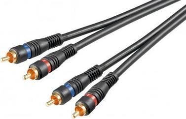 Stereokoblingskabel 2x RCA, dobbelt skjermet