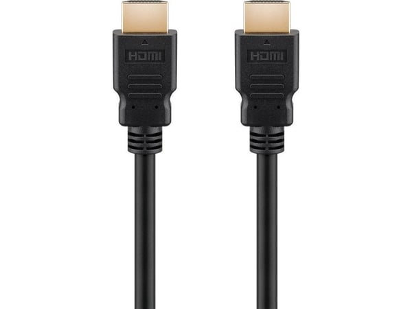 Goobay 58263, 1 m, HDMI Type A (Standard), HDMI Type A (Standard), 3D, 48 Gbit/sek., Svart