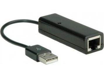 Value USB 2.0 - RJ-45, Musta, 22 mm, 65 mm, 17 mm