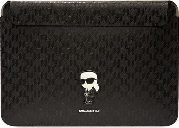 Mobil datorfodral 14" Karl Lagerfeld Saffiano Monogram Ikonik (KLCS14SAKHPKK) svart