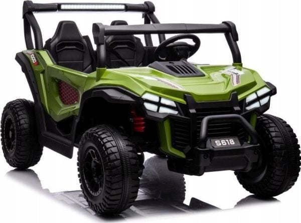 Ladbar bil Lean Cars med akkumulator S618 grønn 4x4