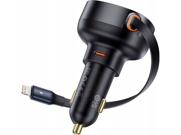 Baseus Enjoyment Pro USB-C (naaras) / Lightning (uros) 60W autolaturi - musta